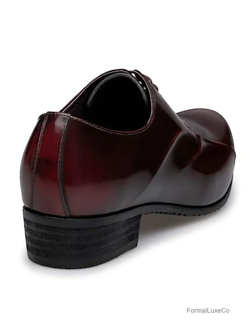 Men's Leather Pointed Toe Lace Up Oxford Dress Shoes Slip Resistant